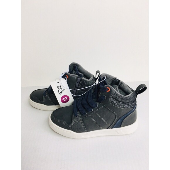 Art Class Boys Shoes Size 13 Gray Kids Booties Kellen High Top Lace Up - Picture 4 of 8
